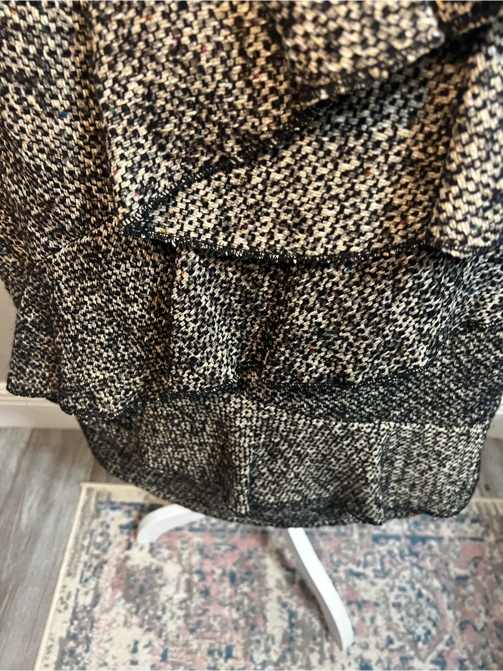 KAREN MILLEN TWEED DRESS I BLACK/ MULTI 8 Medium Wool Blend - Picture 13 of 16